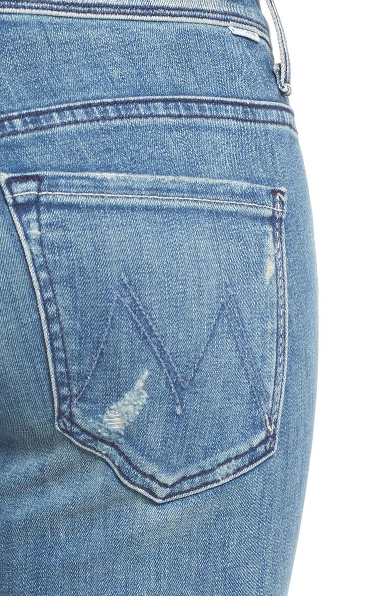 MOTHER Raw Hem Flare Jeans, Alternate, color,