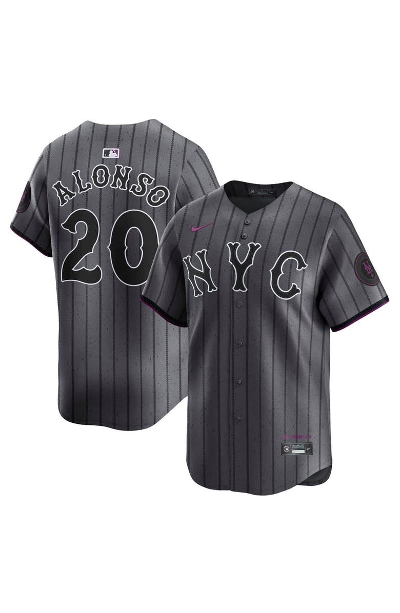 Nike Men's Nike Pete Alonso Gray New York Mets City Connect Limited Jersey, Main, color, Gray