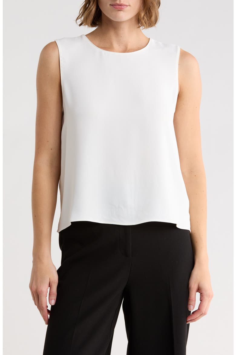 Crewneck Sleeveless Crop Top, Main, color, IVORY
