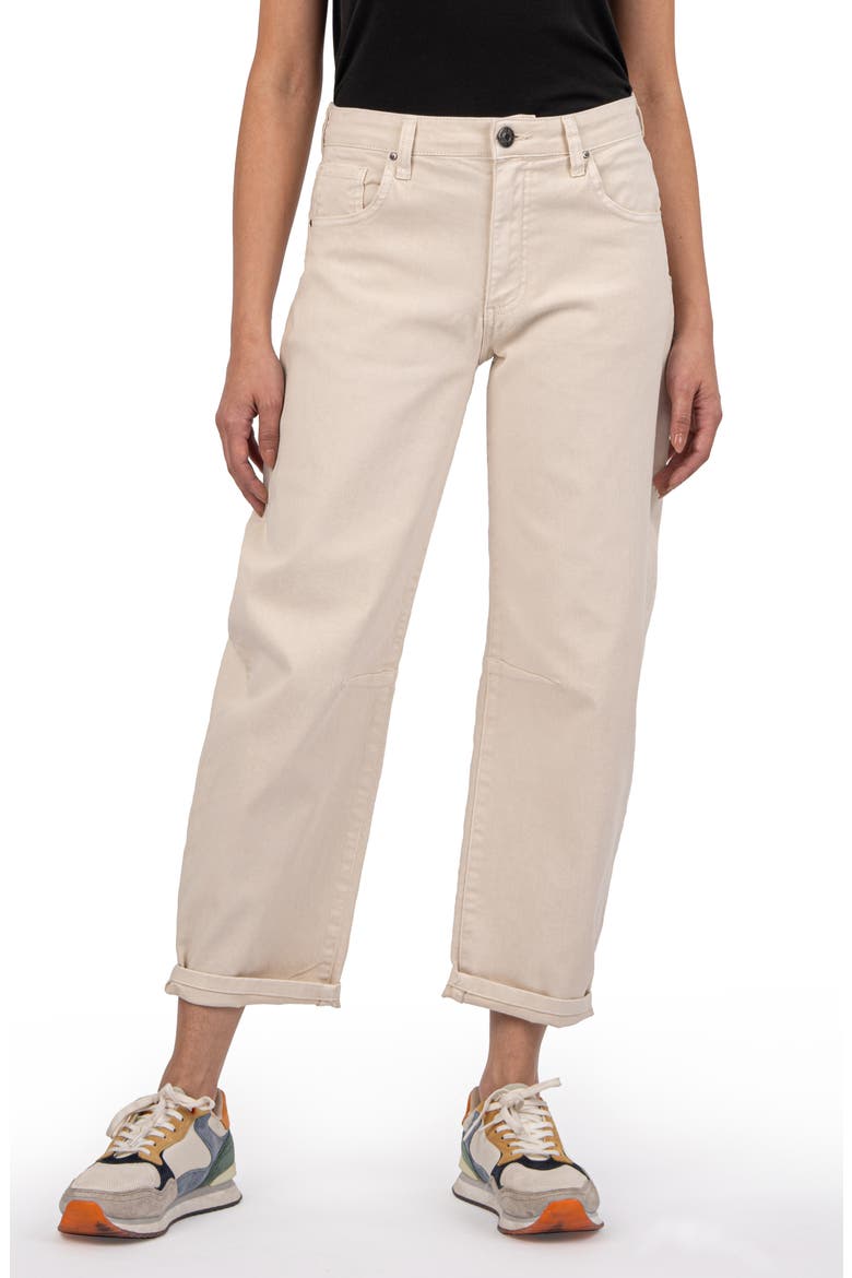 Ashley High Waist Slouchy Barrel Leg Jeans, Main, color, CANDLELIGHT