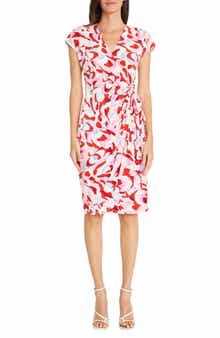 Matte Jersey Short Sleeve Wrap Dress