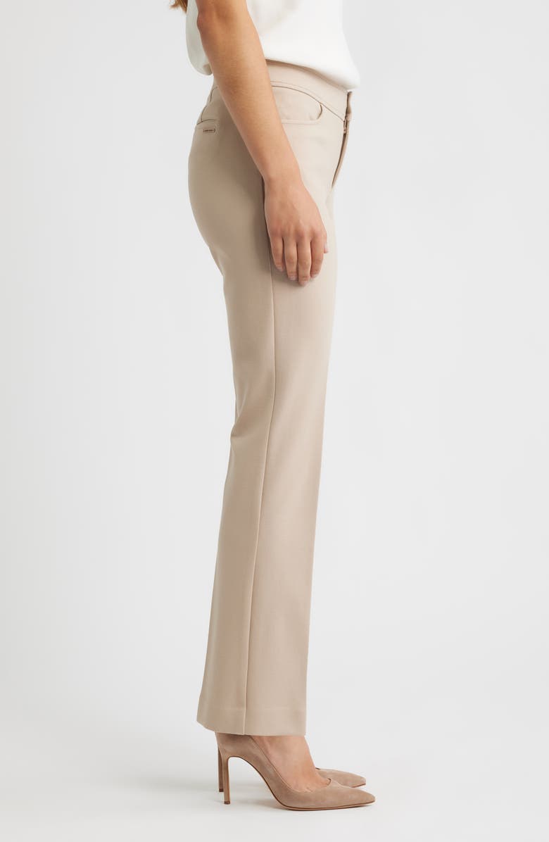 Anne Klein Compression Flare Leg Ponte Pants, Alternate, color, Latte