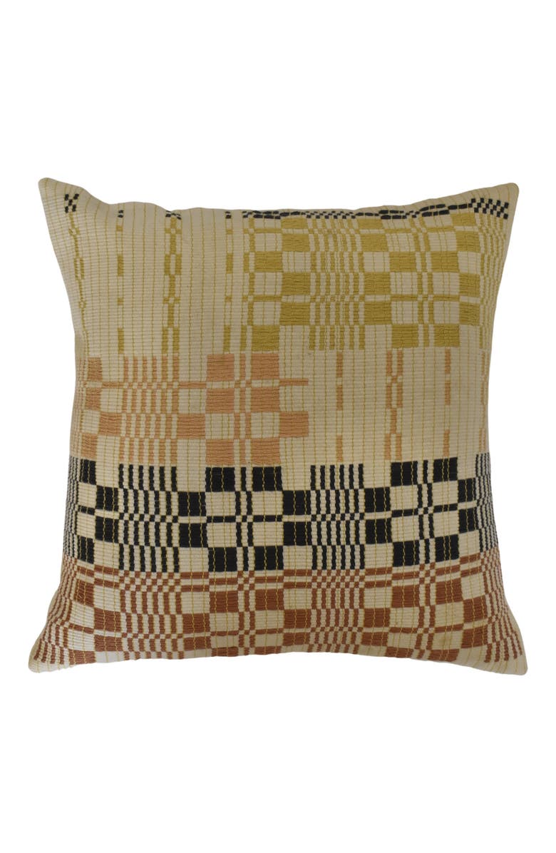 Heirloom Naga Lanjon Handwoven Pillow - Cover, Alternate, color, Brown