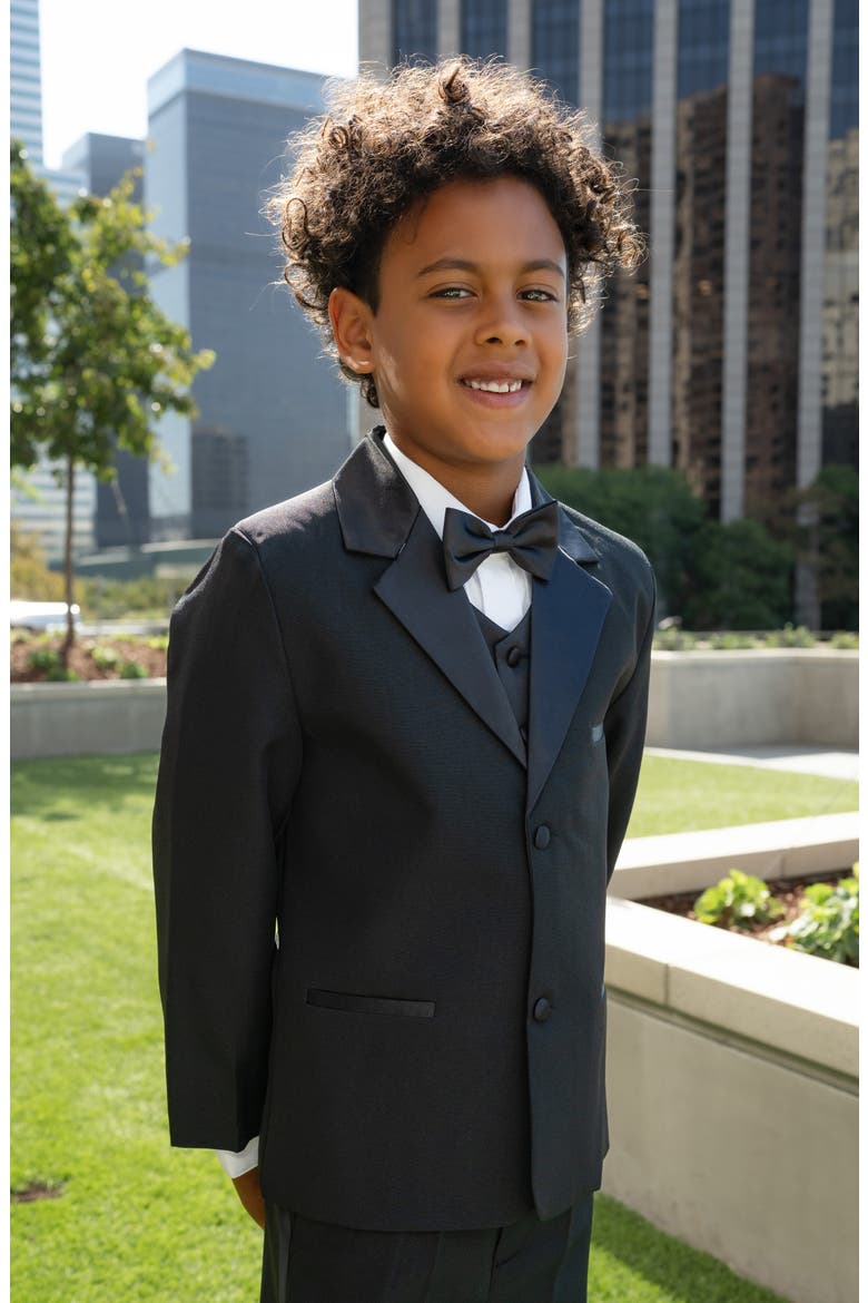 Kids' Jett 5-Piece Tuxedo Set, Alternate, color, BLACK