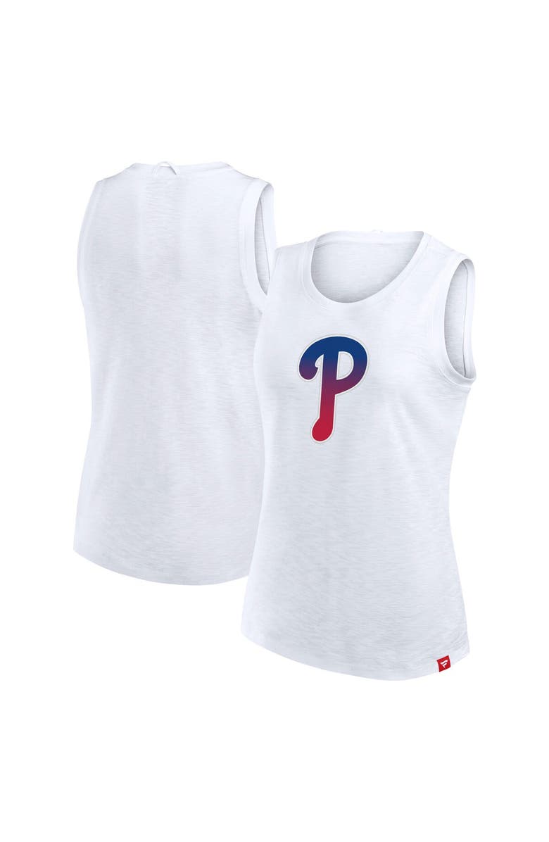 FANATICS Women's Fanatics White Philadelphia Phillies Activate Slub Tank Top, Main, color, White