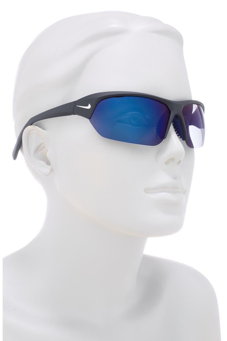 Skylon Ace Square Sunglasses, Alternate, color, MATTE BLACK/ GREY BLUE MIRRO