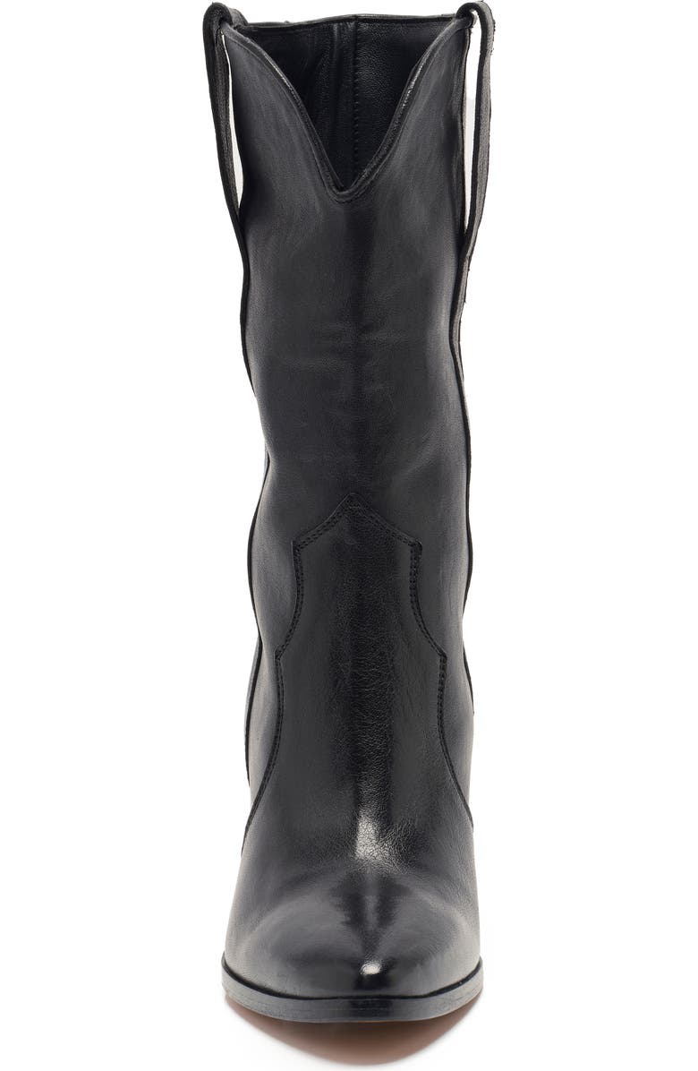 Free People Taper Heel Western Boot, Alternate, color, Black Leather