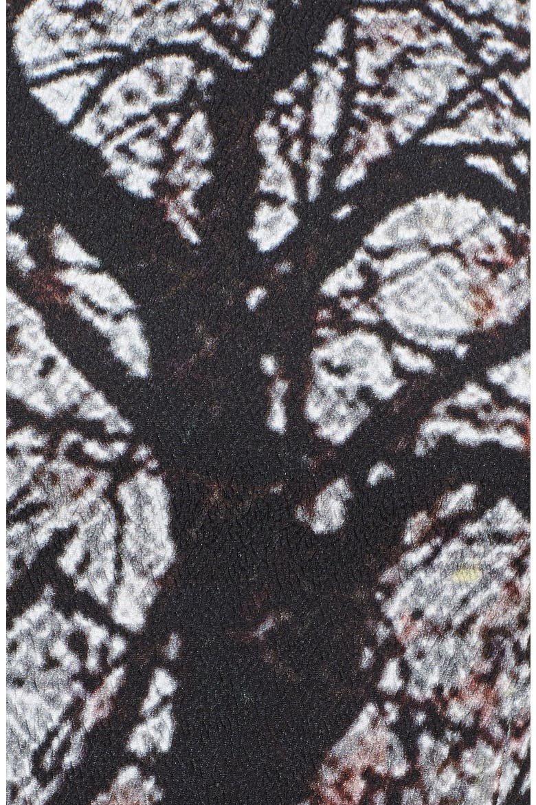 Print Stretch Crepe Dress, Alternate, color, WINTER LANDSCAPE