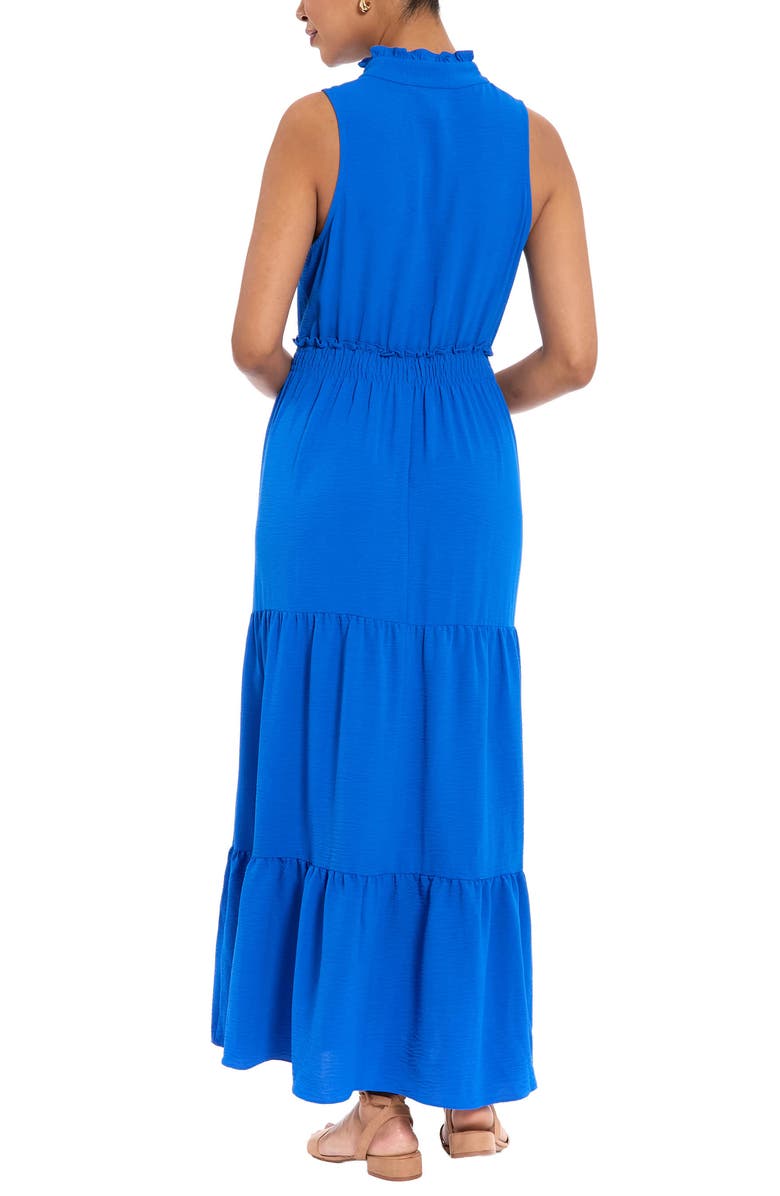 London Times Ruffled Smocked Tiered Maxi Dress, Alternate, color, 