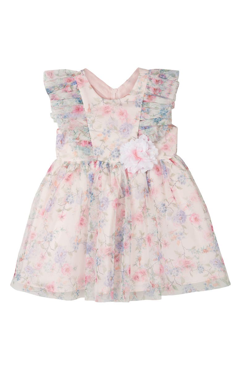 Rare Editions Kids' Floral Mesh Dress, Main, color,