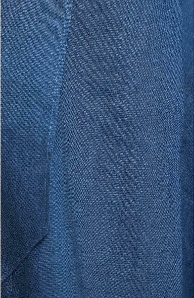 Santorelli MADDY Sleeveless Multi-Panel Asymmetric Dress in Stretch Linen Blend, Alternate, color, 