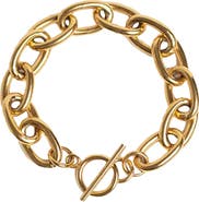 Outofoffice Chunky Round Gold Chain Bracelet