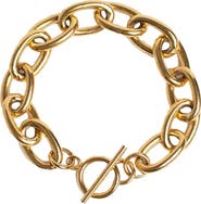 Outofoffice Chunky Round Gold Chain Bracelet