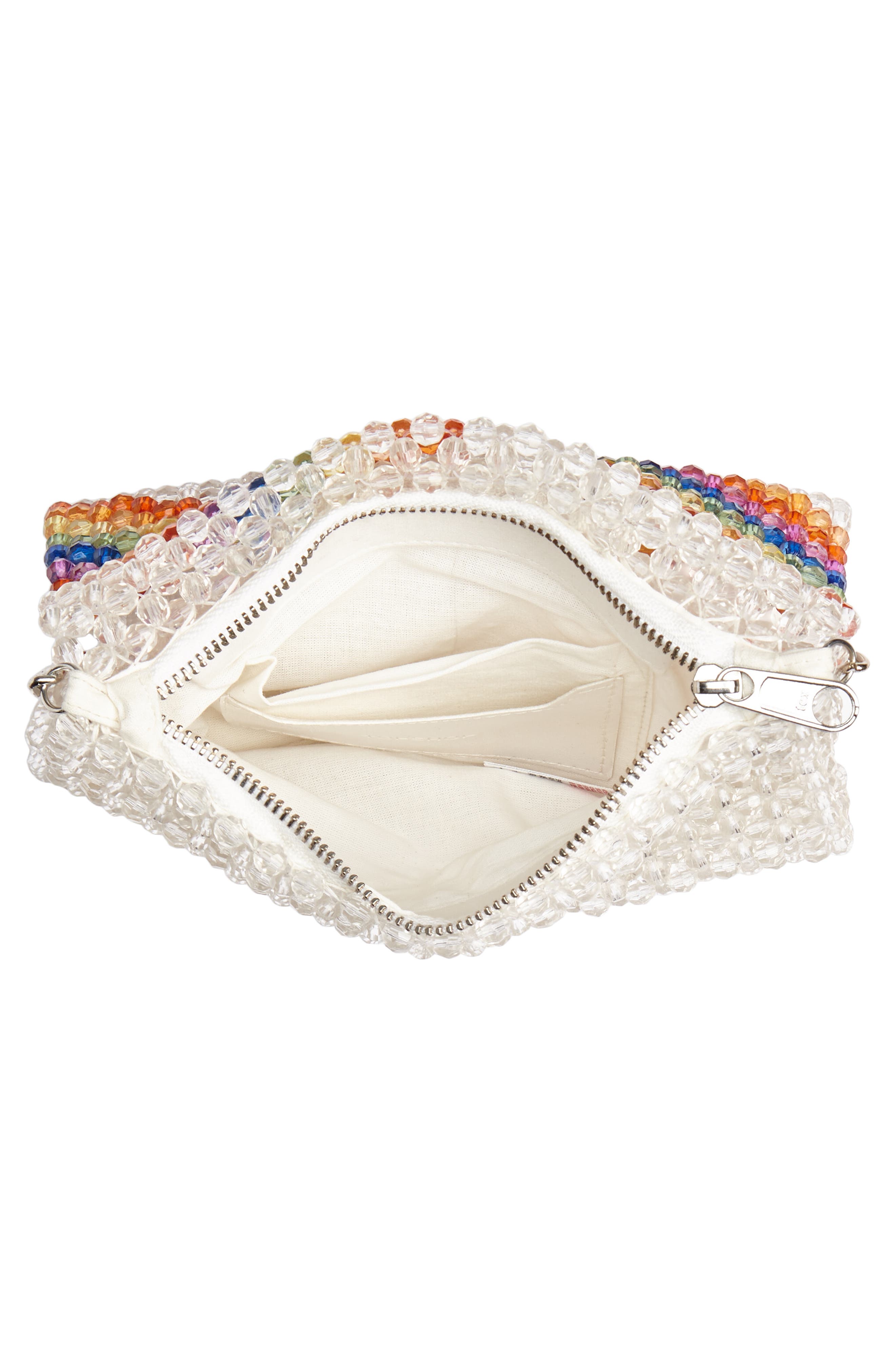 Zizi Beaded Rainbow Shoulder Bag, Alternate, color, CLEAR MULTI