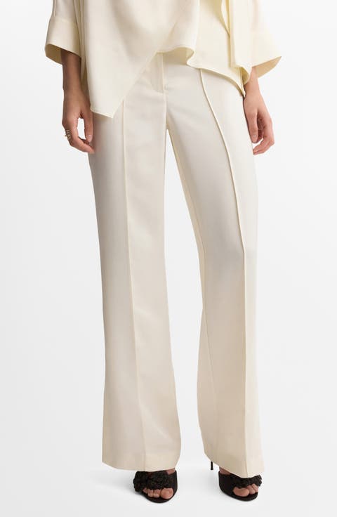 Mid Rise Straight Leg Pants