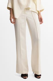 MANGO Mid Rise Straight Leg Pants