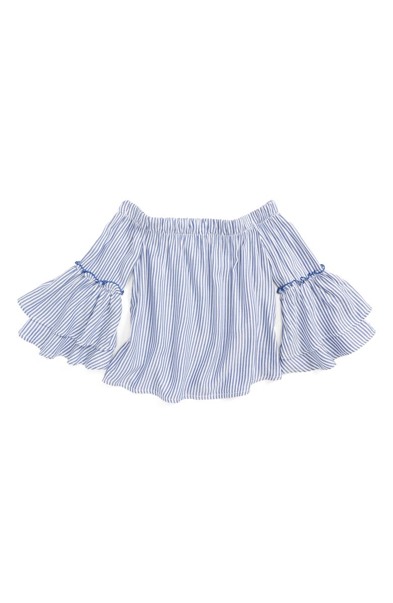 Love, Fire Stripe Off the Shoulder Top, Main, color, 