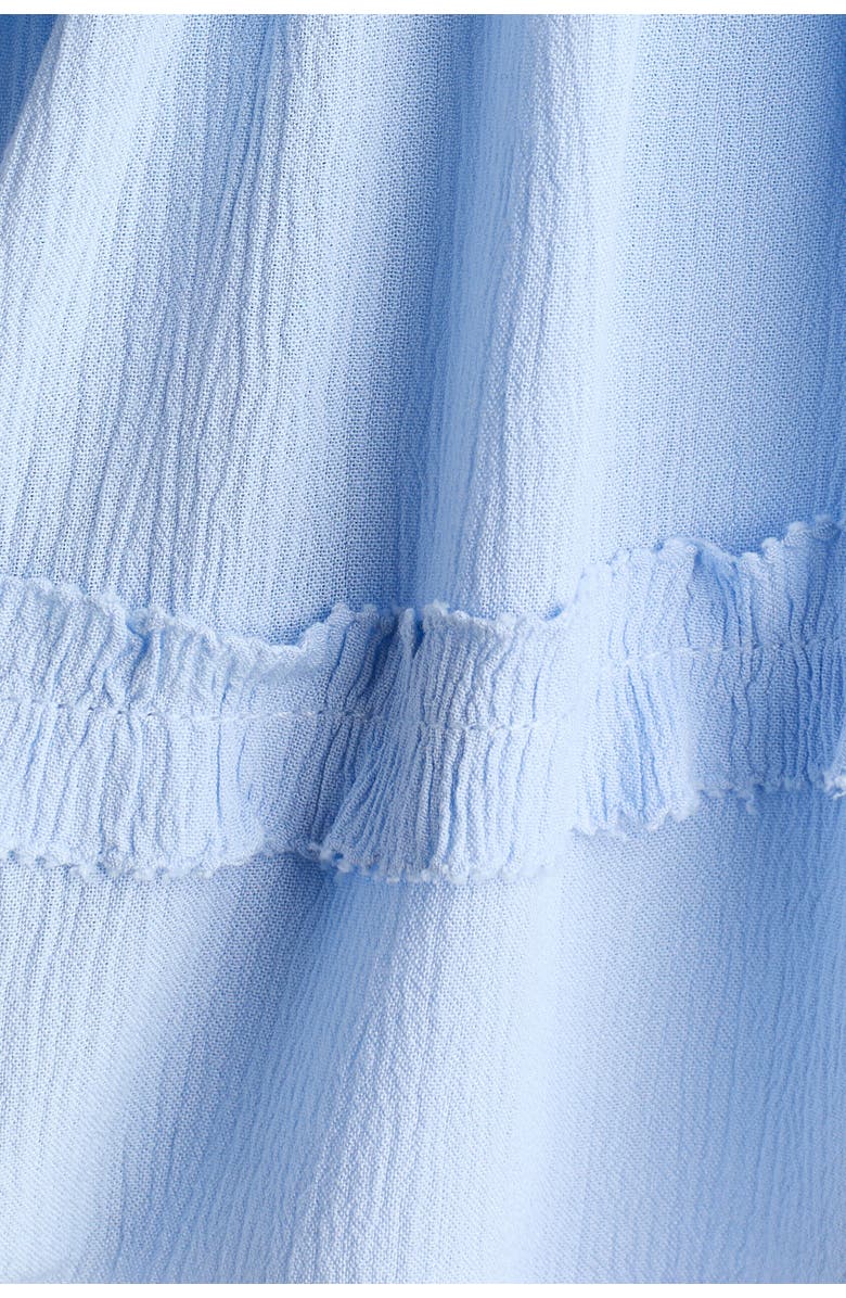 H&M Frill-trimmed Viscose Top, Alternate, color, Light Blue