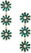 Cara Crystal Flower Linear Drop Earrings