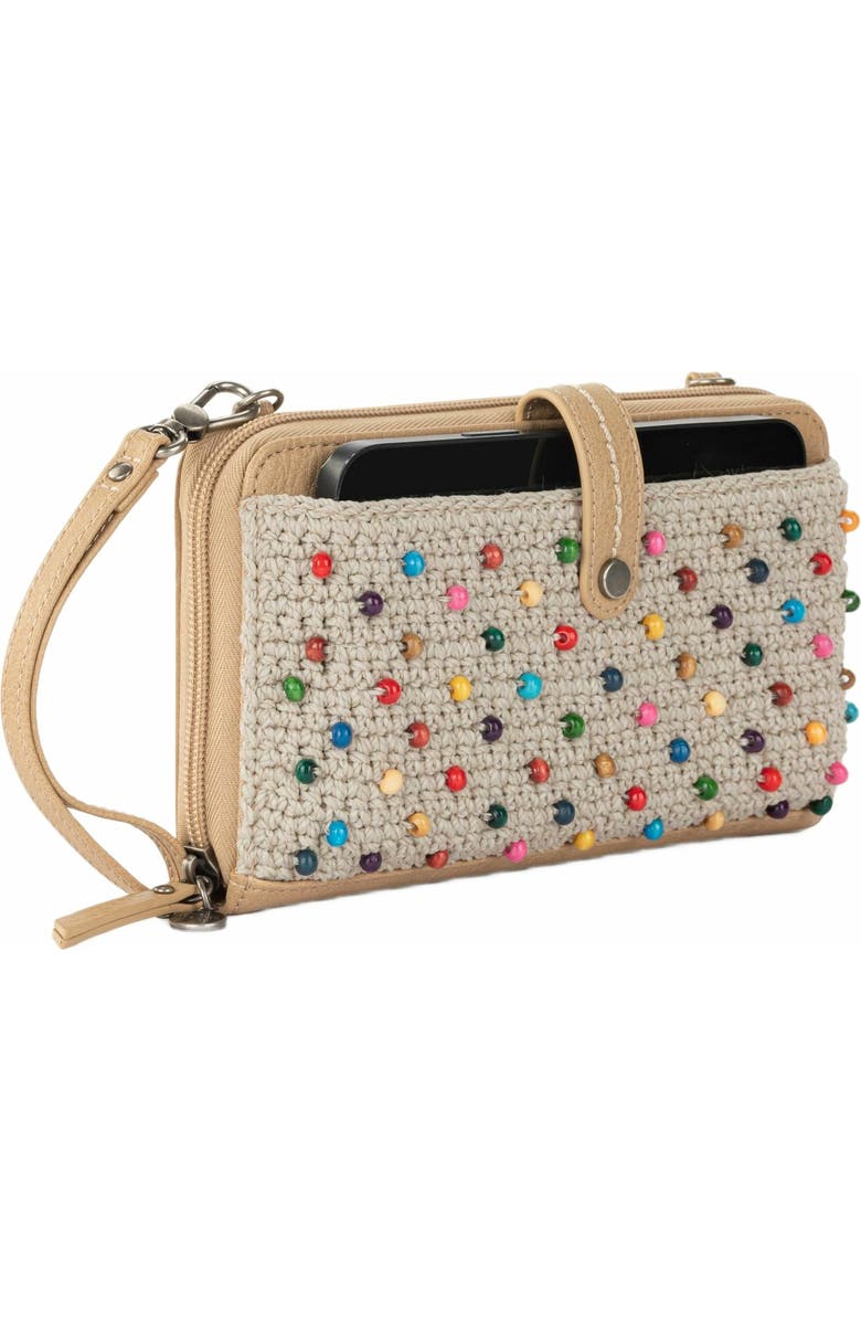The Sak Iris Smartphone Crossbody Bag, Alternate, color, Ecru Multi Beads Full