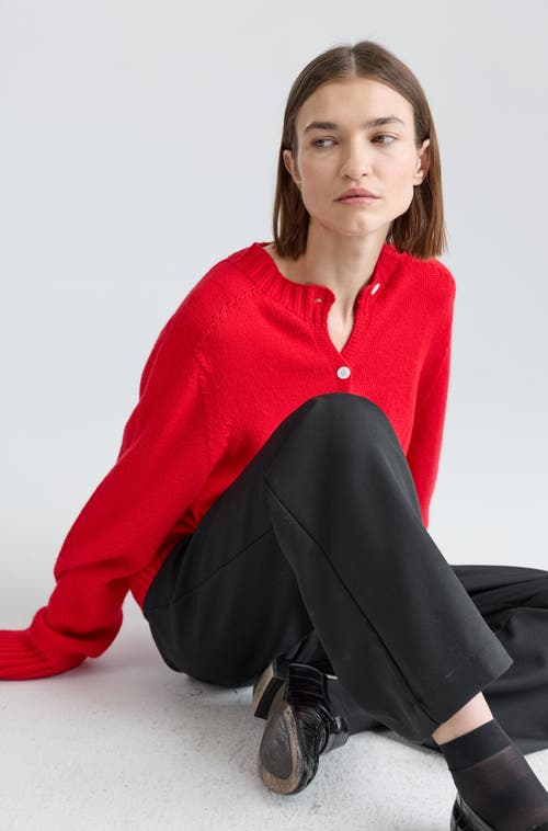 Almina Concept Knit Cardigan In Red