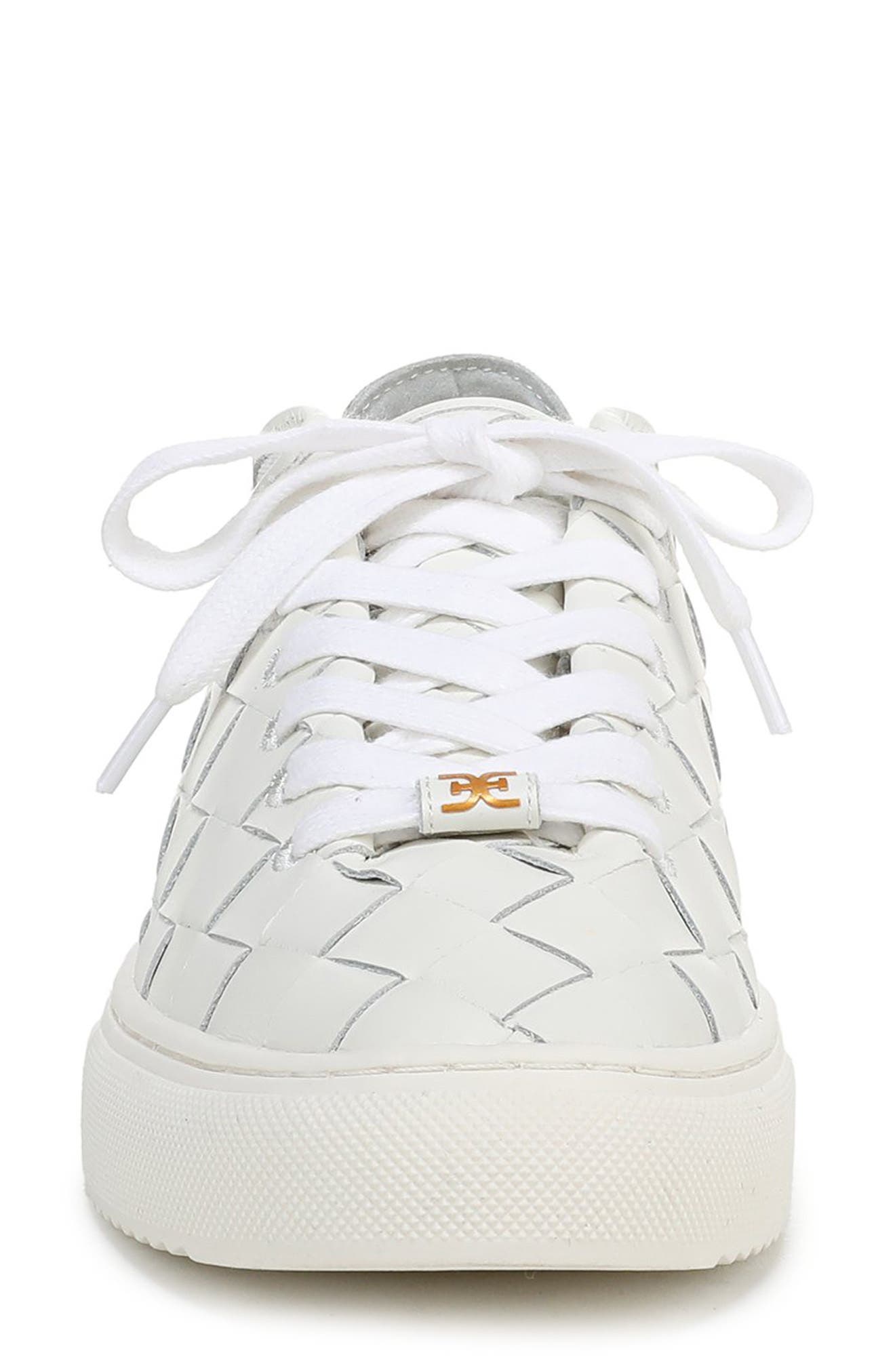 Sam Edelman Poppy Woven Sneaker, Alternate, color, Bright White