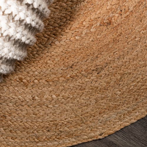 Jonathan Y Soleil Round Natural Jute Braided Circle Natural Round Area Rug In Natural