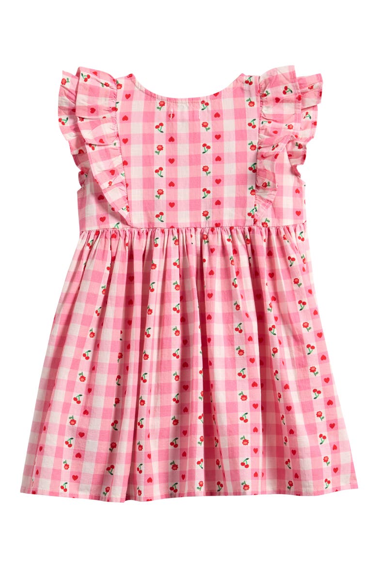 Kids' Gingham Floral Frill Dress, Alternate, color, PINK