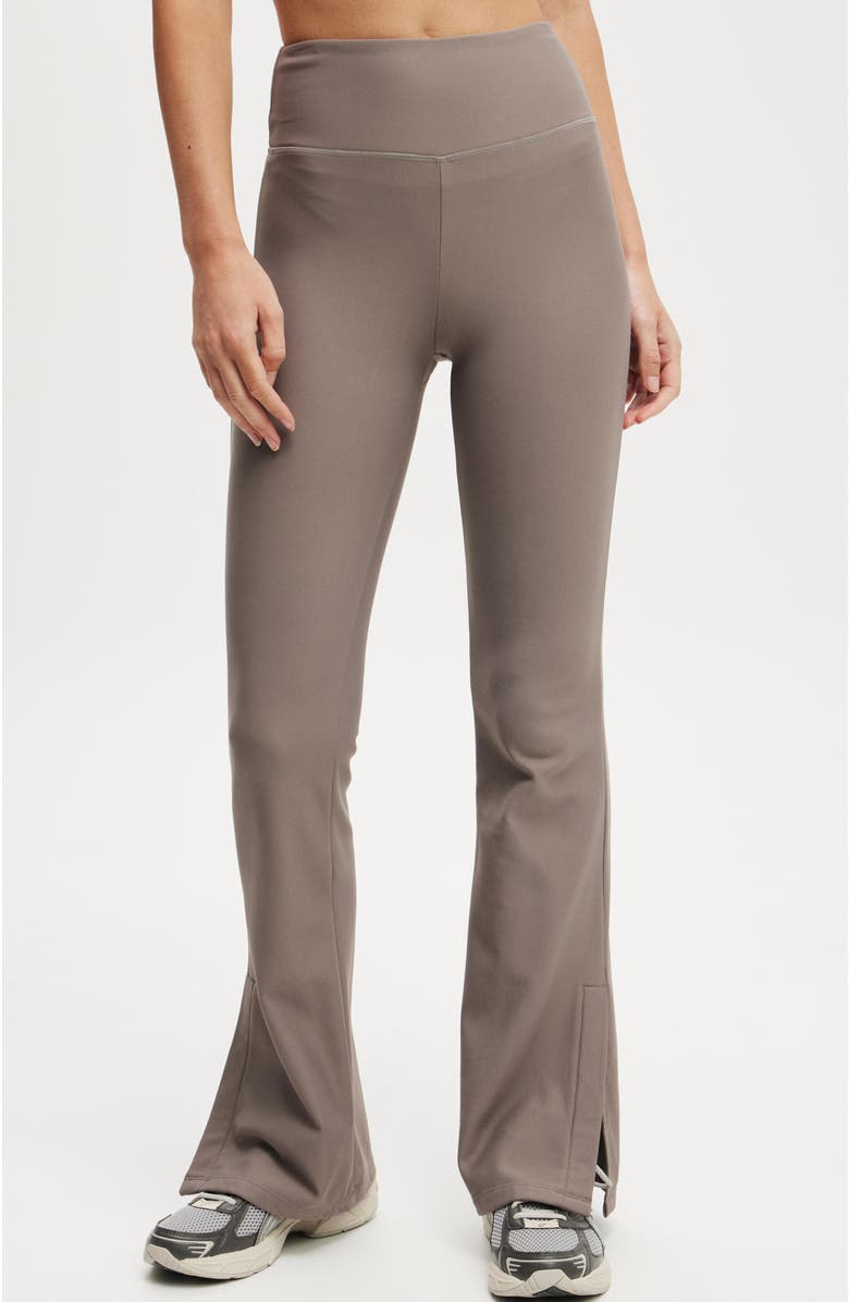 COTTON ON BODY Women's Active Fleece Lined Split Leg Flare, Main, color, Desert Grey