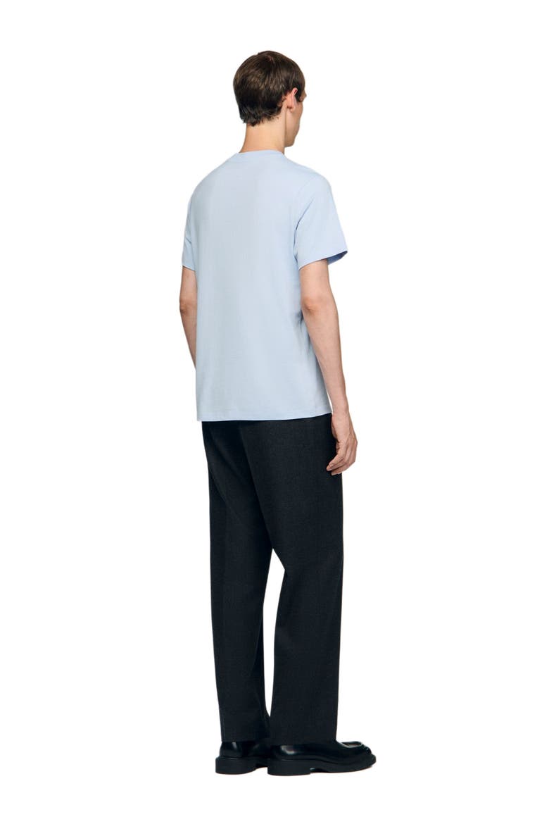 T-shirt with heart patch, Alternate, color, Sky blue