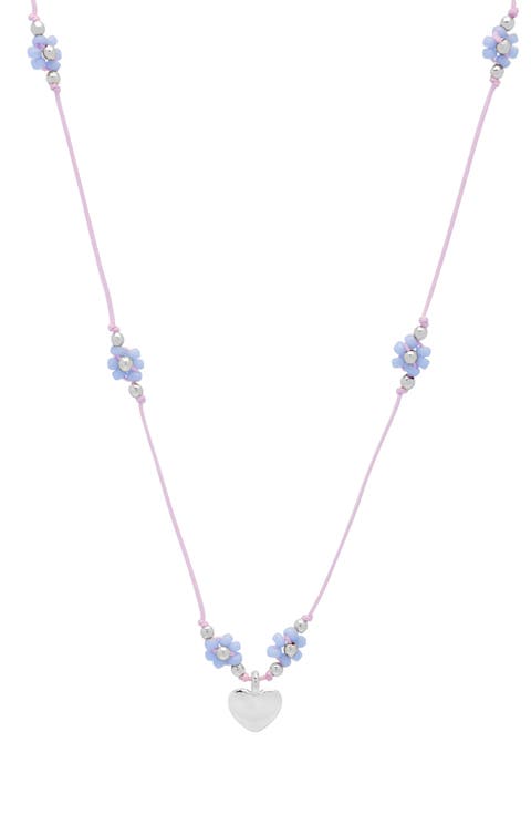 Miyuki Heart & Flower Beaded Necklace