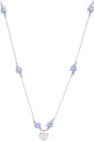 Estella Bartlett Miyuki Heart & Flower Beaded Necklace