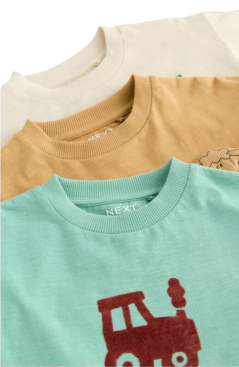 NEXT Kids' 3-Pack Assorted Long Sleeve T-Shirts, Alternate, color, Brown