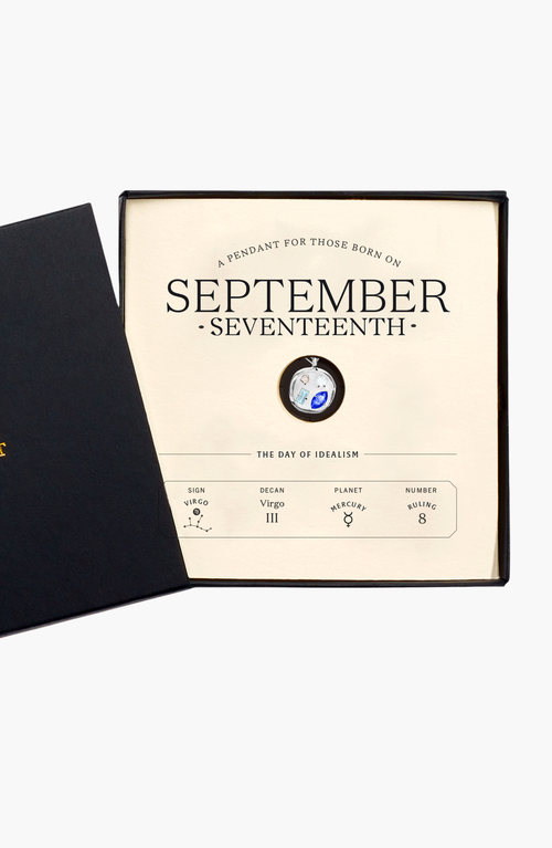 Birthdate Co. The September Birthdate Silver Pendant In September 17th - Silver