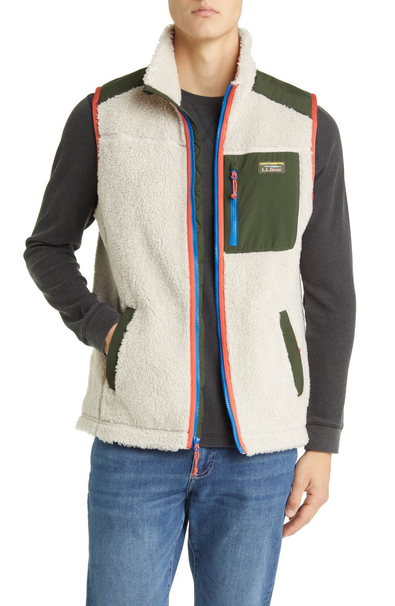 L.L.Bean High Pile Fleece Vest, Main, color,