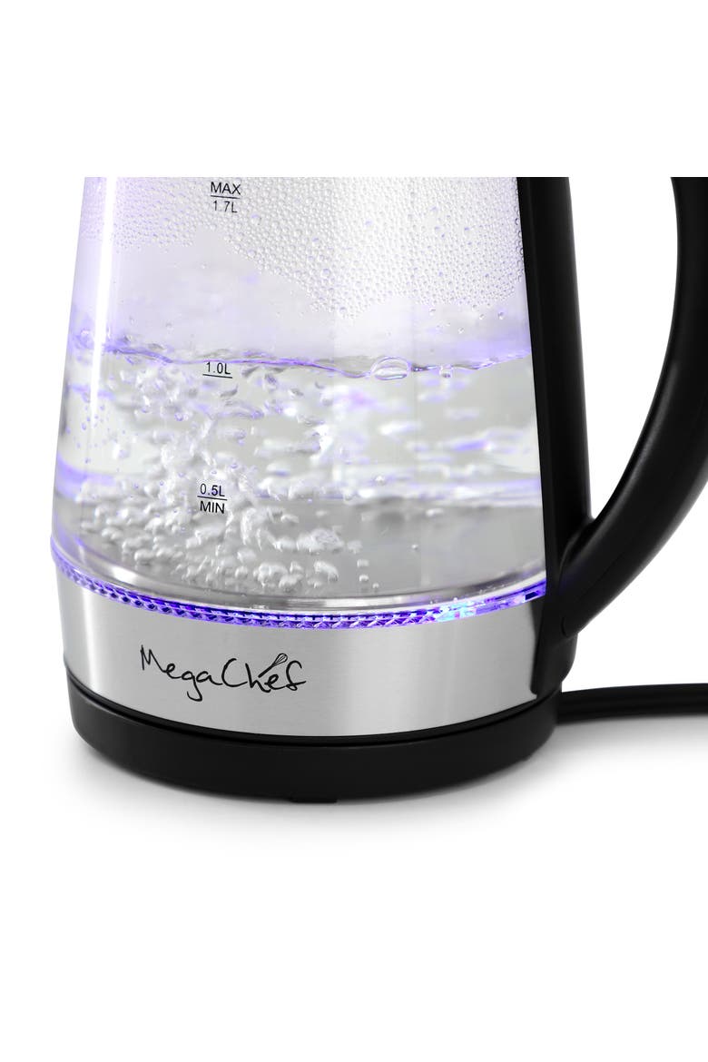1.8 Quart Glass and Stainless Steel Electric Tea Kettle, Alternate, color, Grey