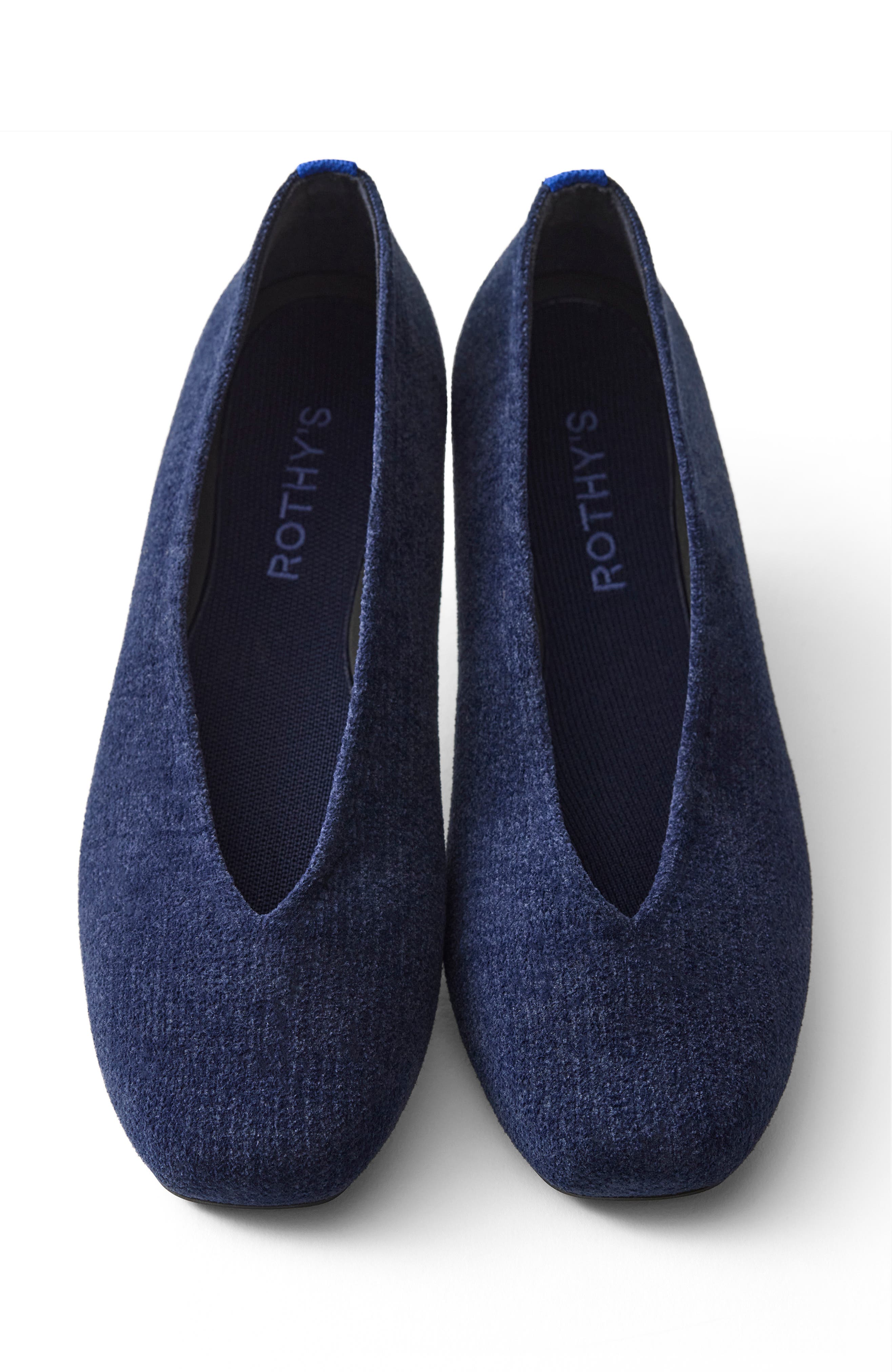 The ReVelvet Max Square Toe Ballet Flat, Alternate, color, REVELVET NAVY