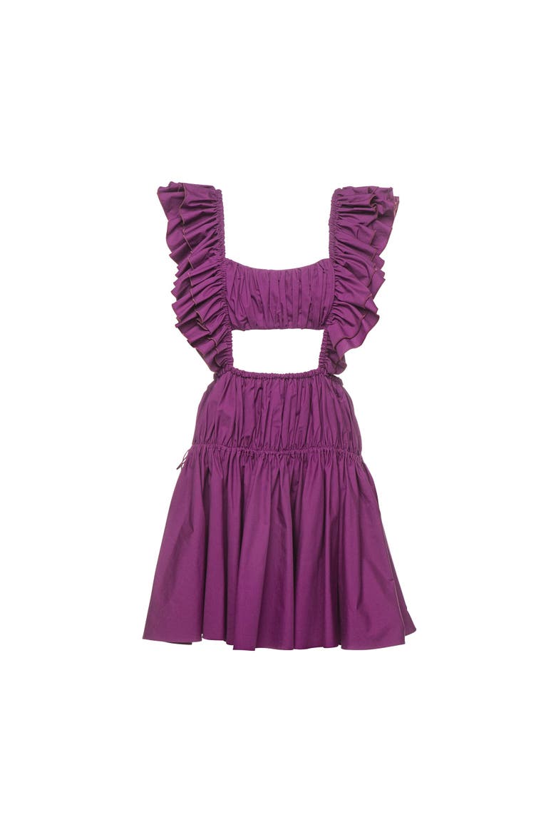 Dahlia Ruched Mini Dress, Main, color, Grape