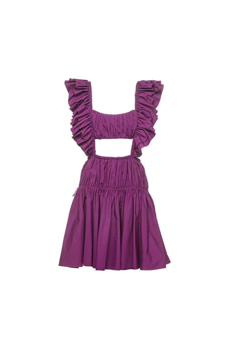 Vasiliki Dahlia Ruched Mini Dress, Main, color, Grape