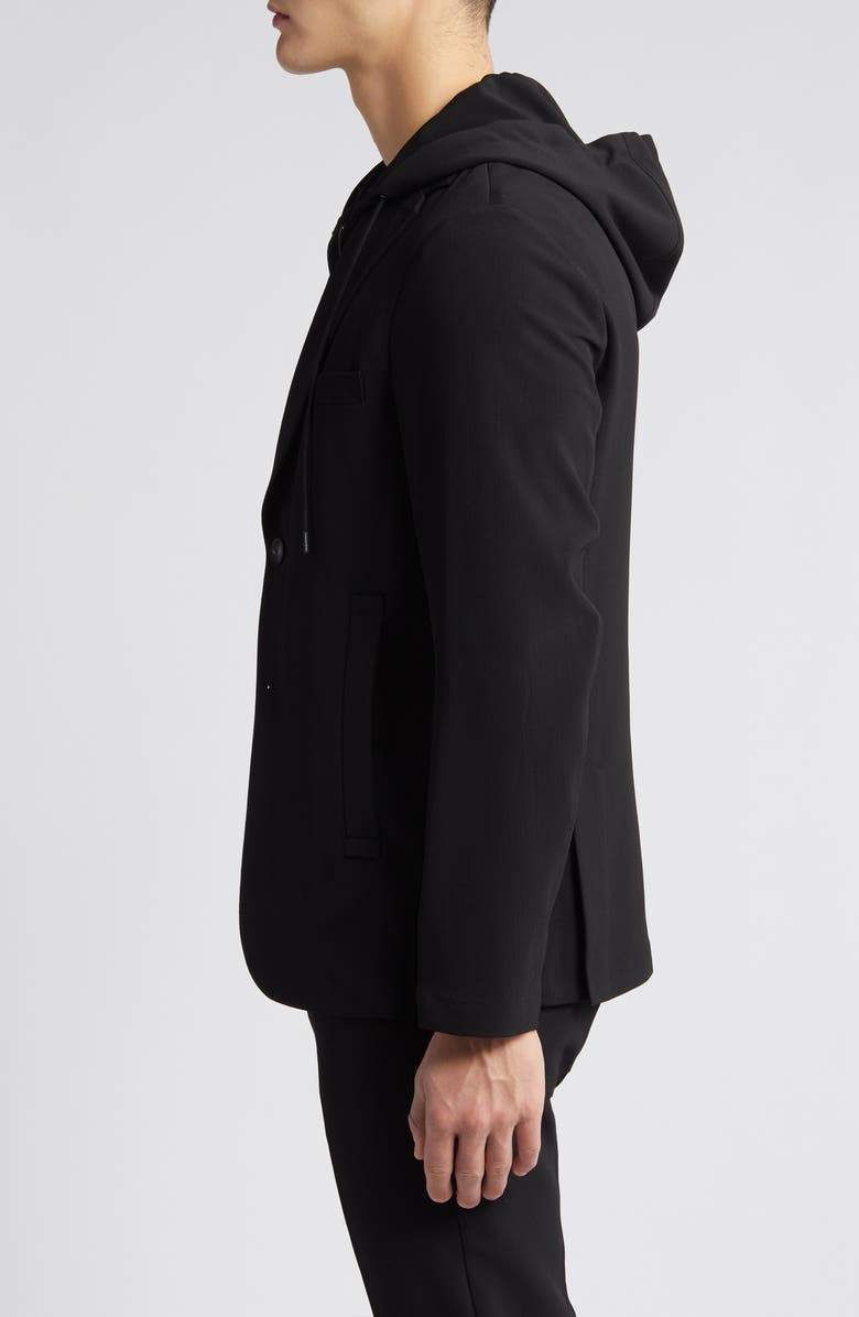 Emporio Armani Techno Stretch Blazer with Removable Hooded Bib Inset, Alternate, color, 