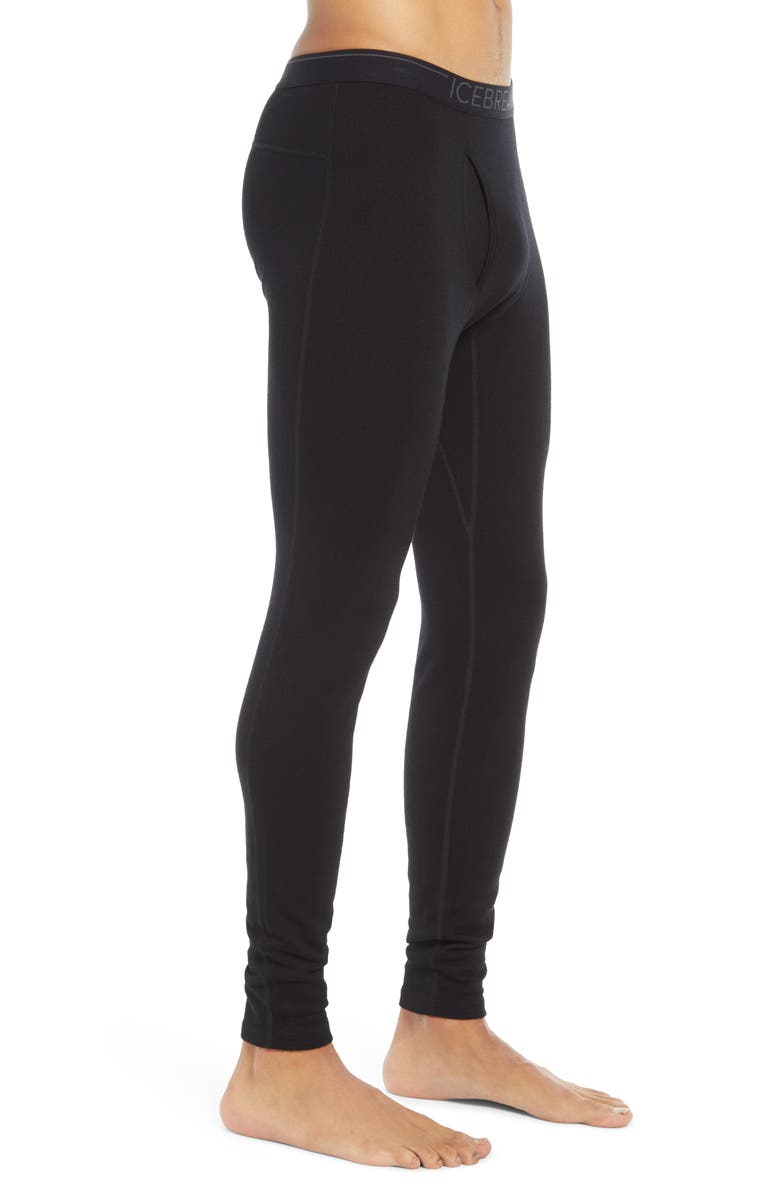 Icebreaker 260 Tech Merino Wool Base Layer Leggings, Alternate, color, Black