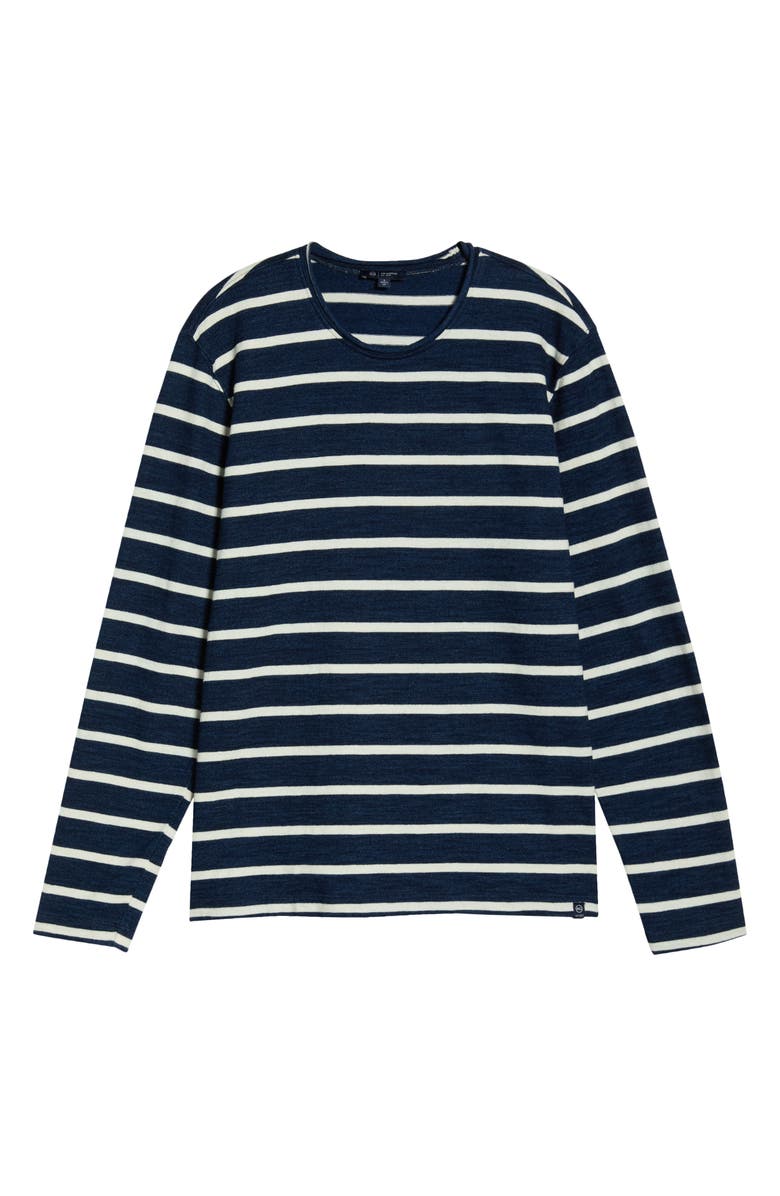 AG Danny Stripe Long Sleeve Top, Alternate, color, Navy/Natural Stripe