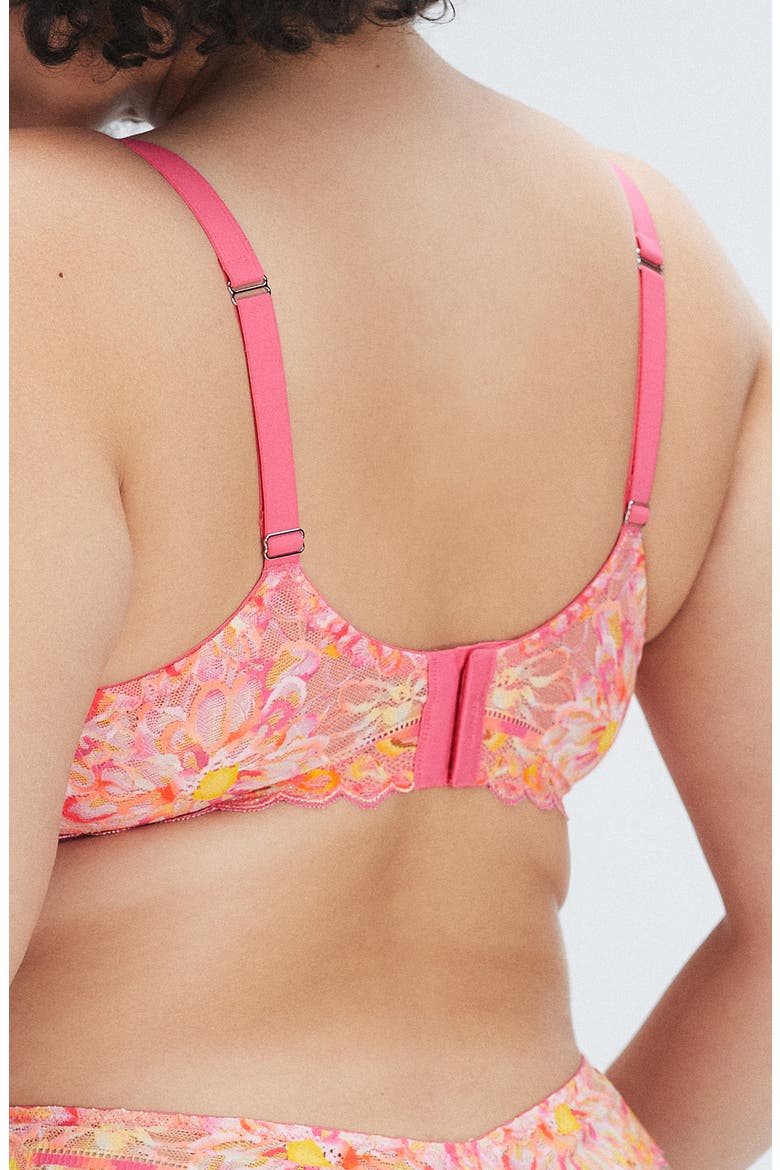 Sunray Lace Plunge Bra, Alternate, color, ACACIA PINK