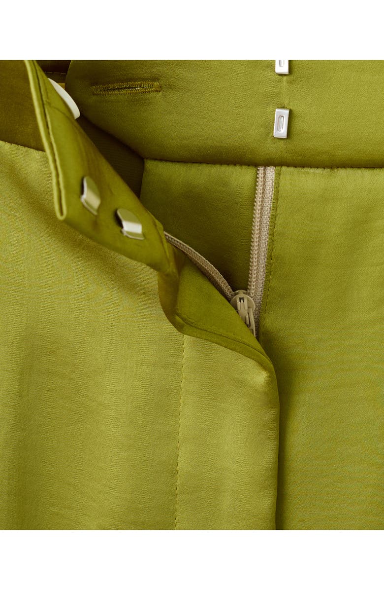 MANGO Sunset Hammered Satin Pants, Alternate, color, Yellow