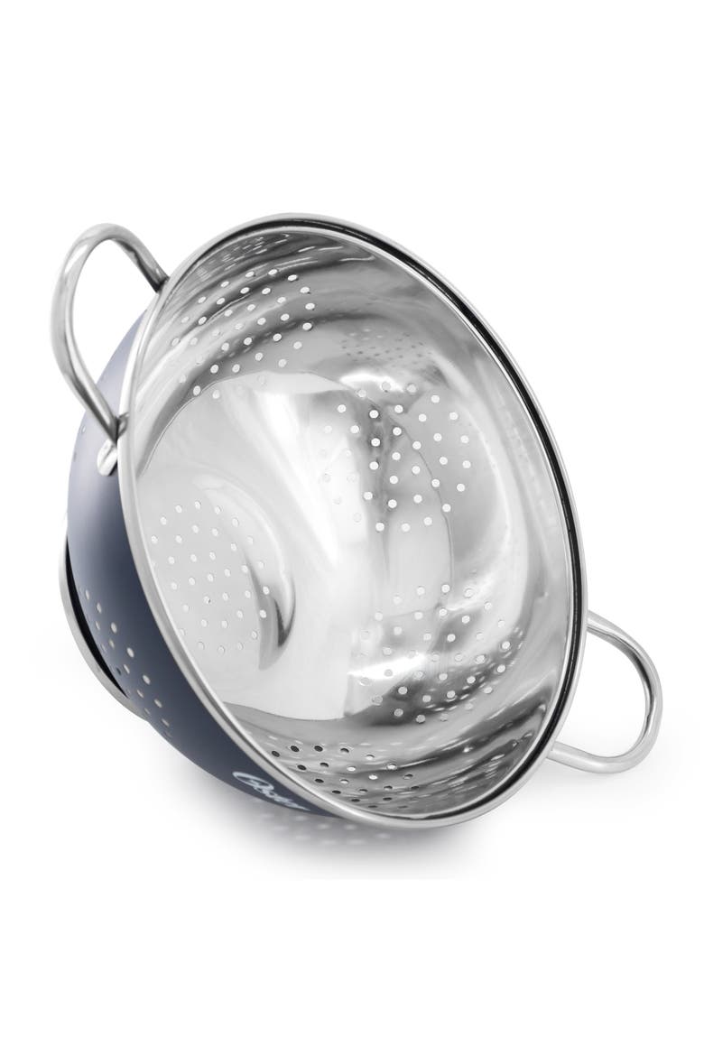 Corden 5 Quart Stainless Steel Colander in Matte Blue, Alternate, color, Blue