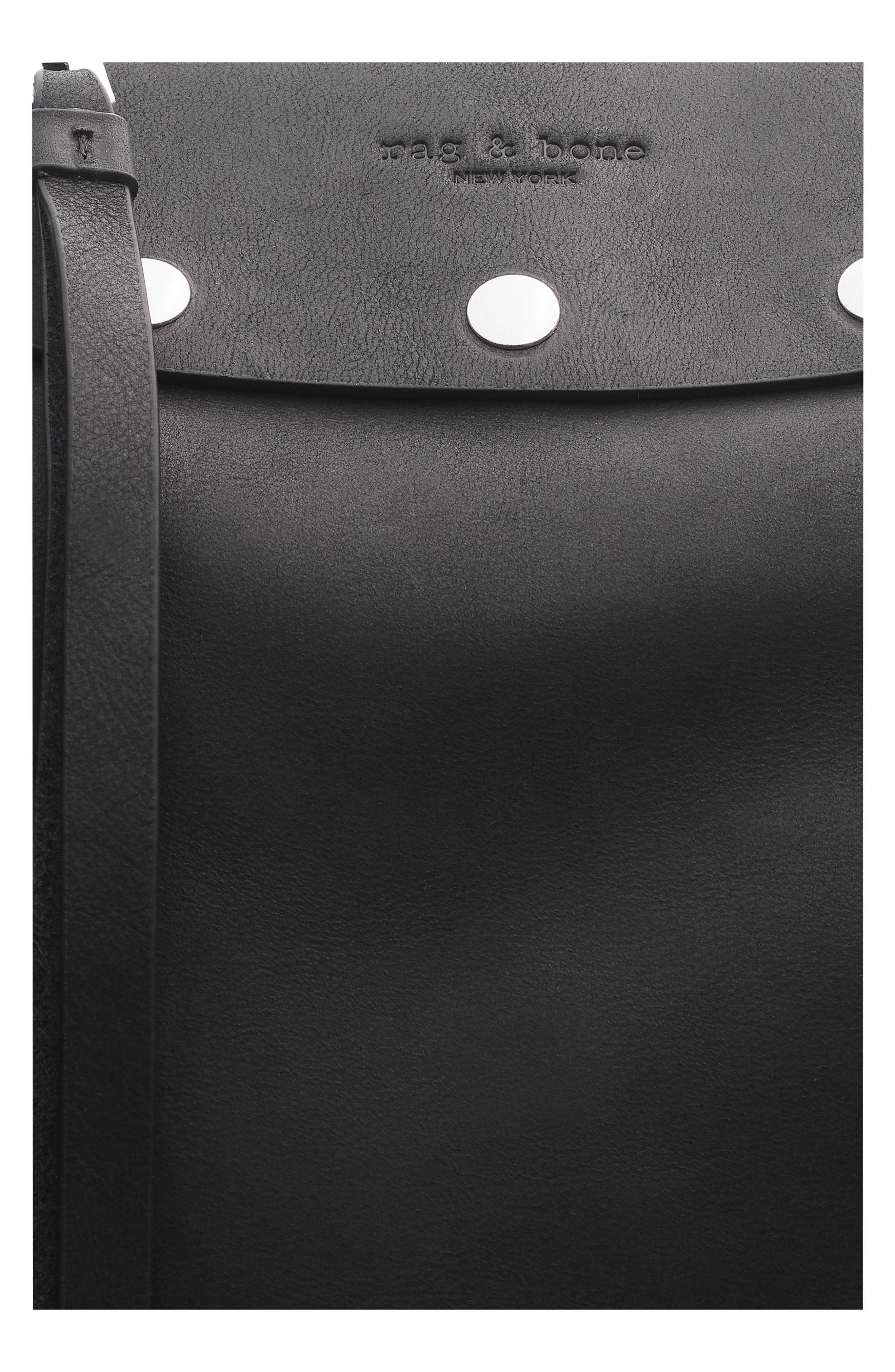 rag & bone Belize Studded Leather Bucket Bag, Alternate, color, 