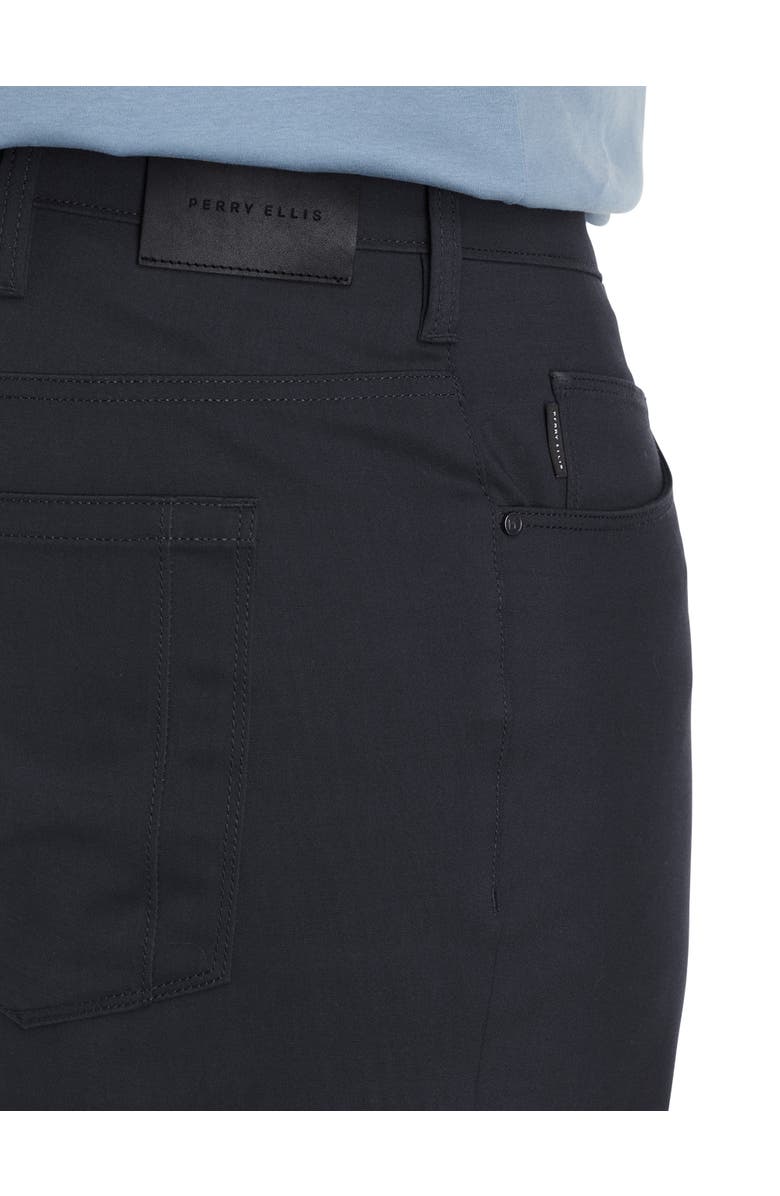 Perry Ellis Big & Tall 5-Pocket Stretch Chino Pants, Alternate, color, Black