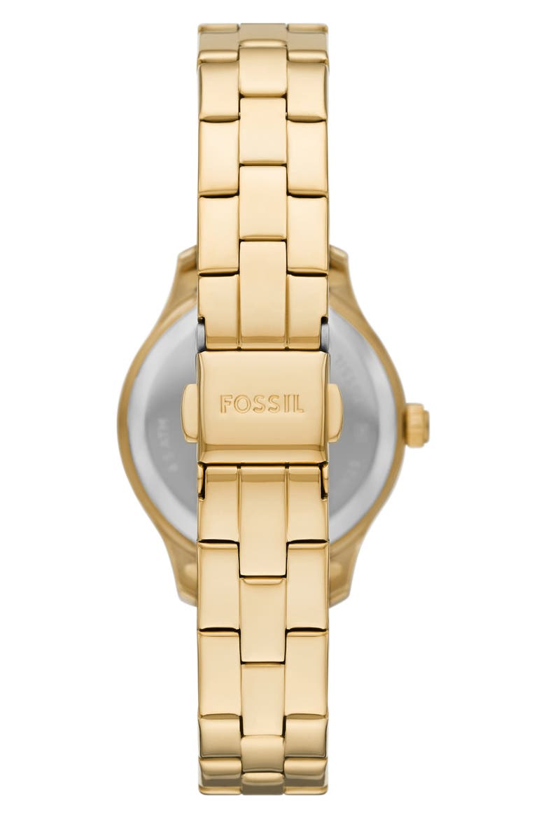 Brynn Three-Hand Stainless Steel Bracelet Watch, 30mm, Alternate, color, GOLD