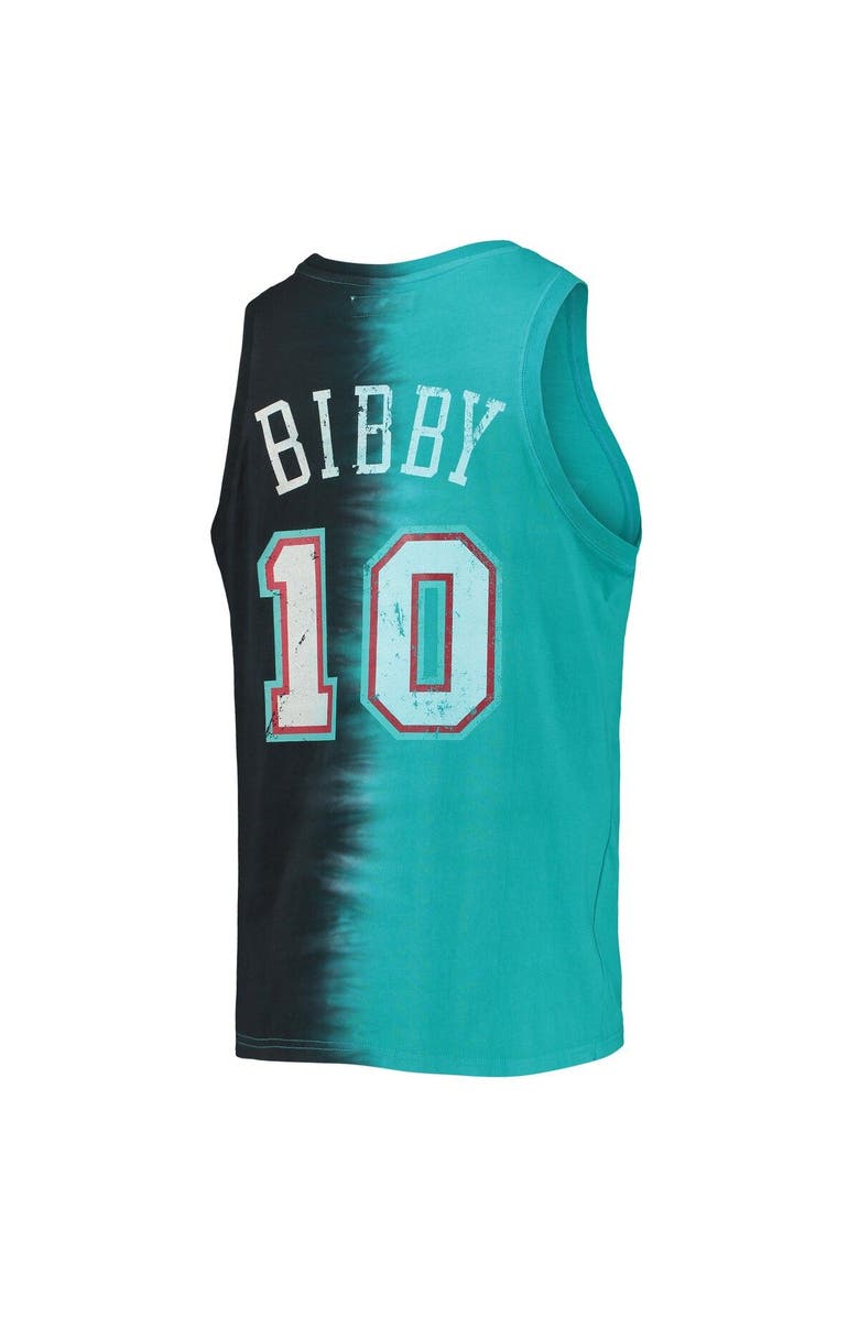 Mitchell & Ness Men's Mitchell & Ness Mike Bibby Turquoise/Black Vancouver Grizzlies Hardwood Classics Tie-Dye Name & Number Tank Top, Alternate, color, 