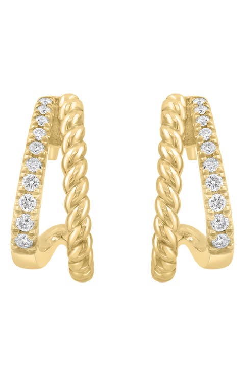 Diamond Hoop Earrings